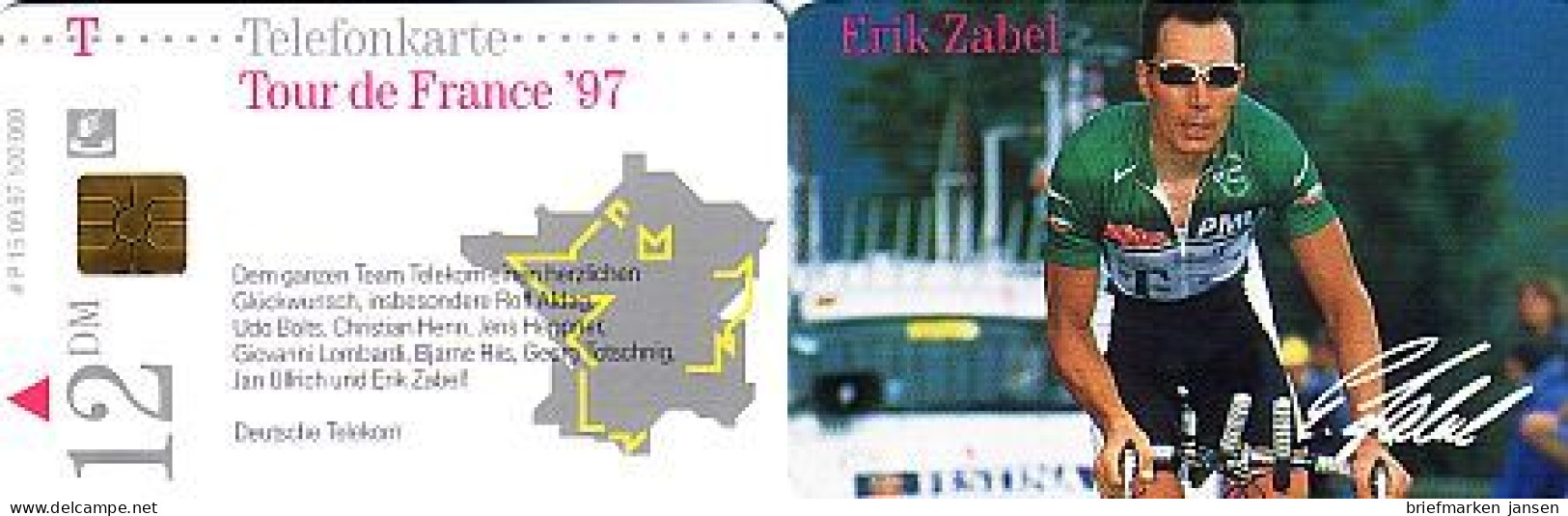 Telefonkarte P 15 09.97 Tour De France '97, Erik Zabel In"Grün",DD 3708 Modul 25 - Sin Clasificación