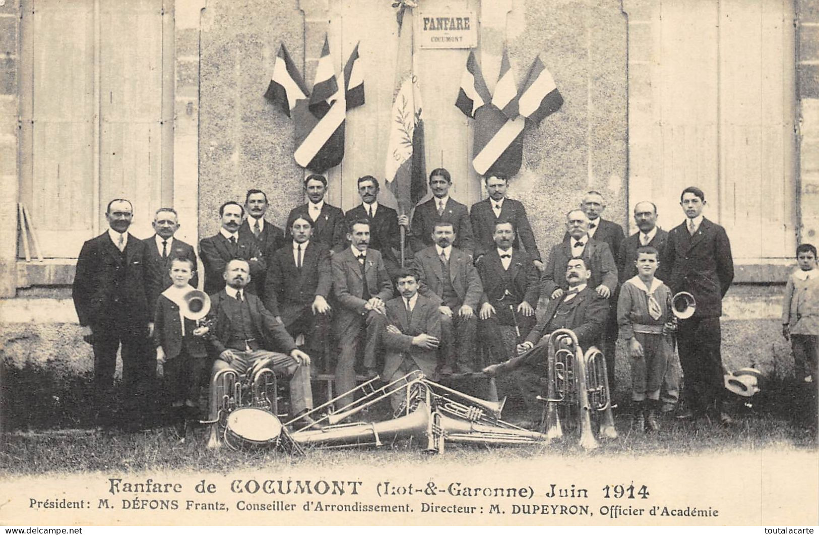 CPA 47 FANFARE DE COCUMONT JUIN 1914 - Otros & Sin Clasificación