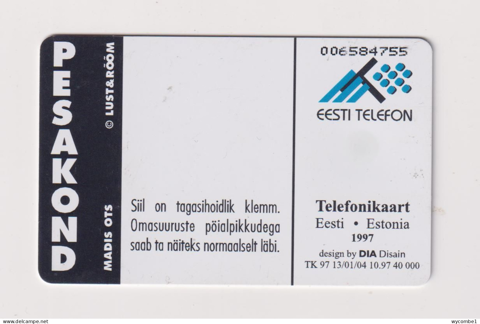 ESTONIA - Pesakonna Joulud Chip Phonecard - Estonia