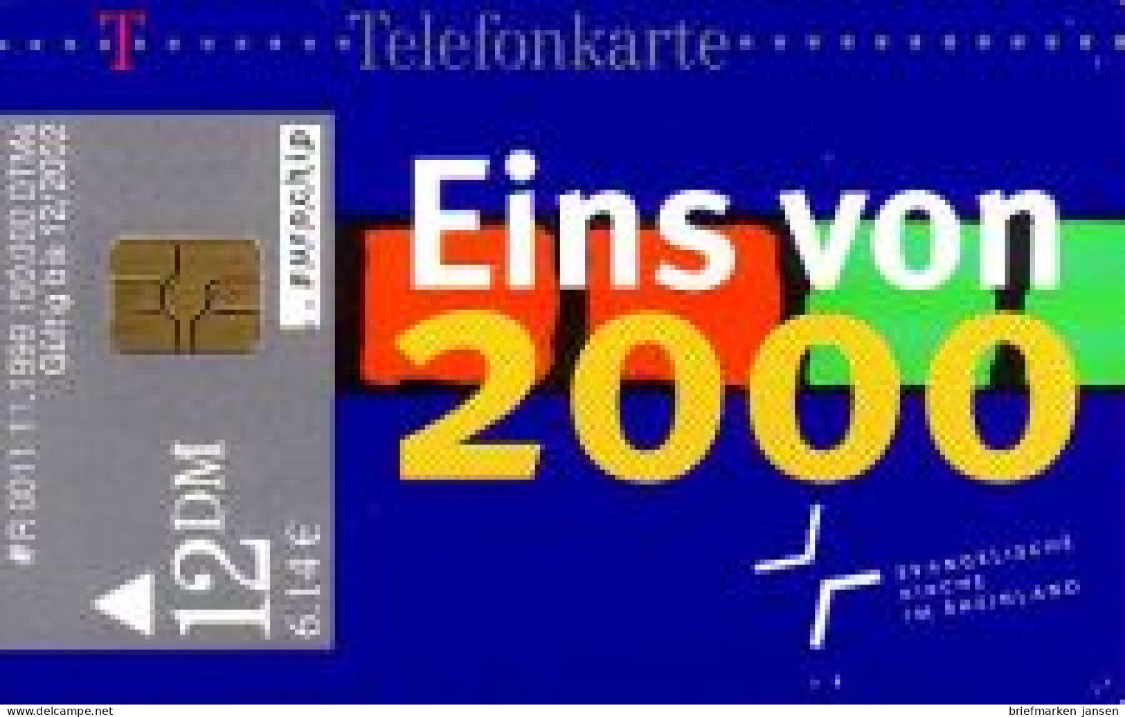 Telefonkarte R 0011 11.1999 Evang. Kirche Im Rheinland - Christusjahr, DD 3911 - Sin Clasificación