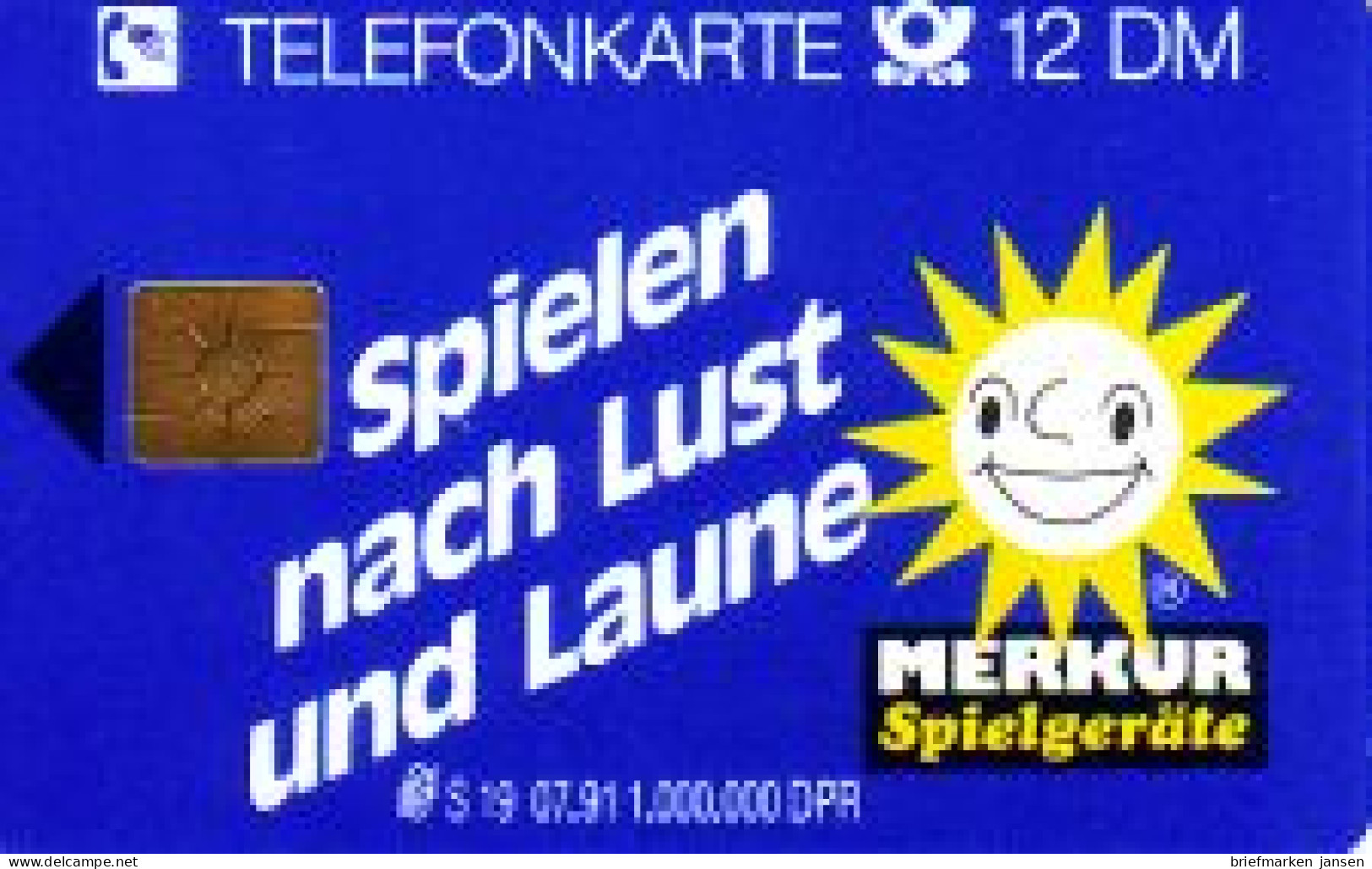 Telefonkarte S 19 07.91 Merkur, DD 3109 Glänzend Weite Nr. - Sin Clasificación