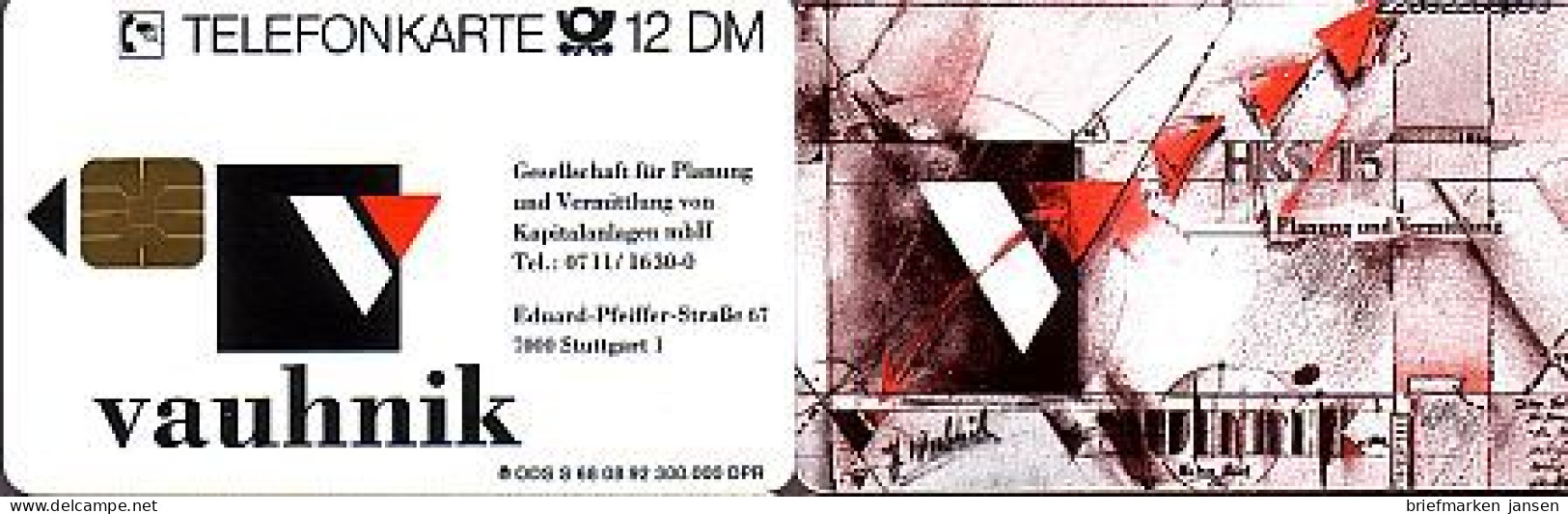 Telefonkarte S 68 08.92 Vauhnik, DD 2208 Spritzguß Nr. - Sin Clasificación