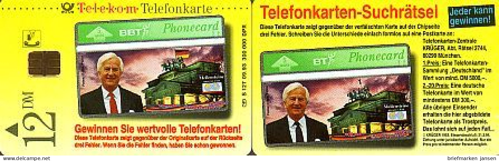 Telefonkarte S 127 09.93 Richard Von Weizsäcker, DD 1308 - Sin Clasificación