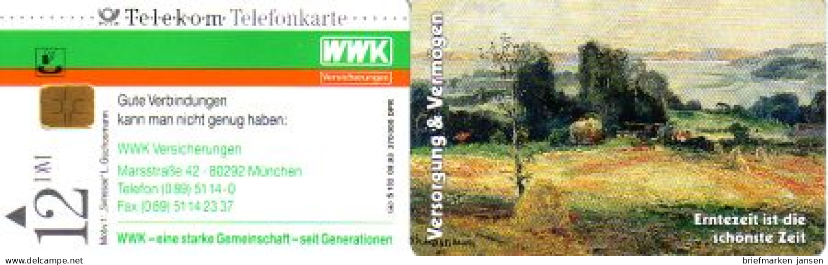 Telefonkarte S 132 09.93 WWK Versicherungen Erntezeit (I), DD 1309 Modul 31 - Sin Clasificación