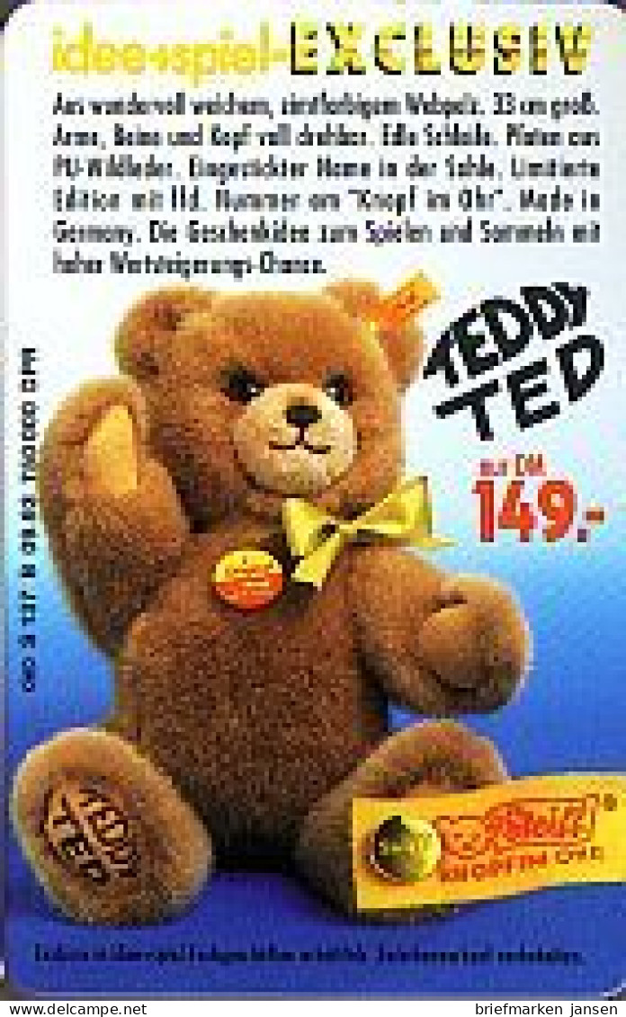 Telefonkarte S 137B 09.93 Idee + Spiel, Steiff Teddy, DD 1308 - Sin Clasificación