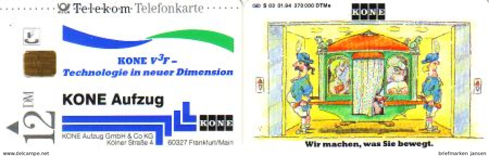 Telefonkarte S 03 01.94 Kone, DD 1402 Modul 31 - Sin Clasificación