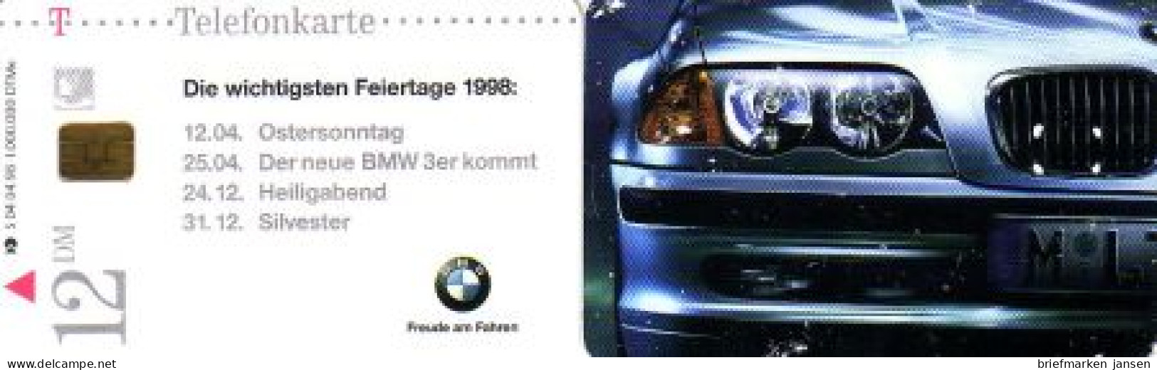 Telefonkarte S 04 04.98 BMW, DD 5804 Modul 32 - Sin Clasificación