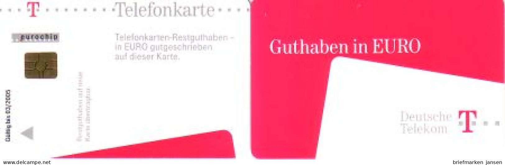 "Guthaben In EURO" Gültig Bis 03/2005 DD 3201 Modul 38R Nicht Fluoresz. Gemplus - Non Classificati