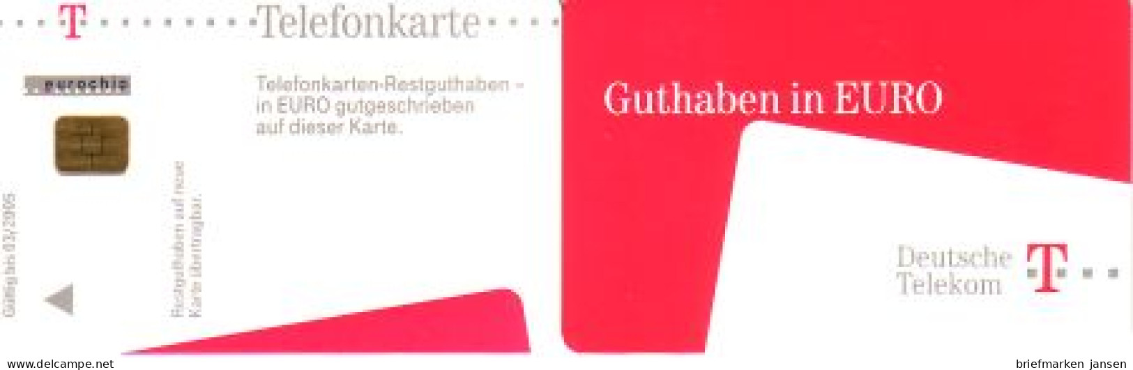 "Guthaben In EURO" Gültig Bis 12/2004 DD 5111 Modul 37 Nicht Fluoreszierend Orga - Non Classificati