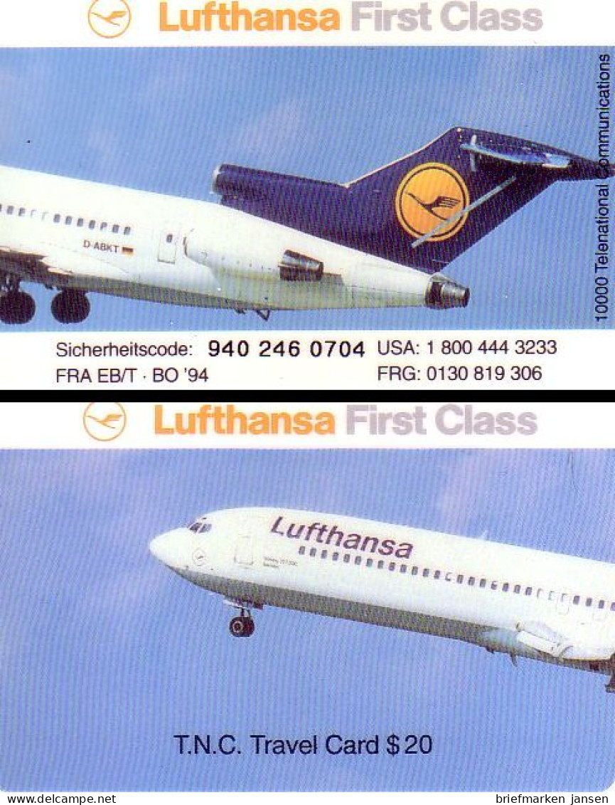 CallingCard Lufthansa First Class T.N.C.Travel Card $20 (Beschreibung H.klicken) - Sin Clasificación