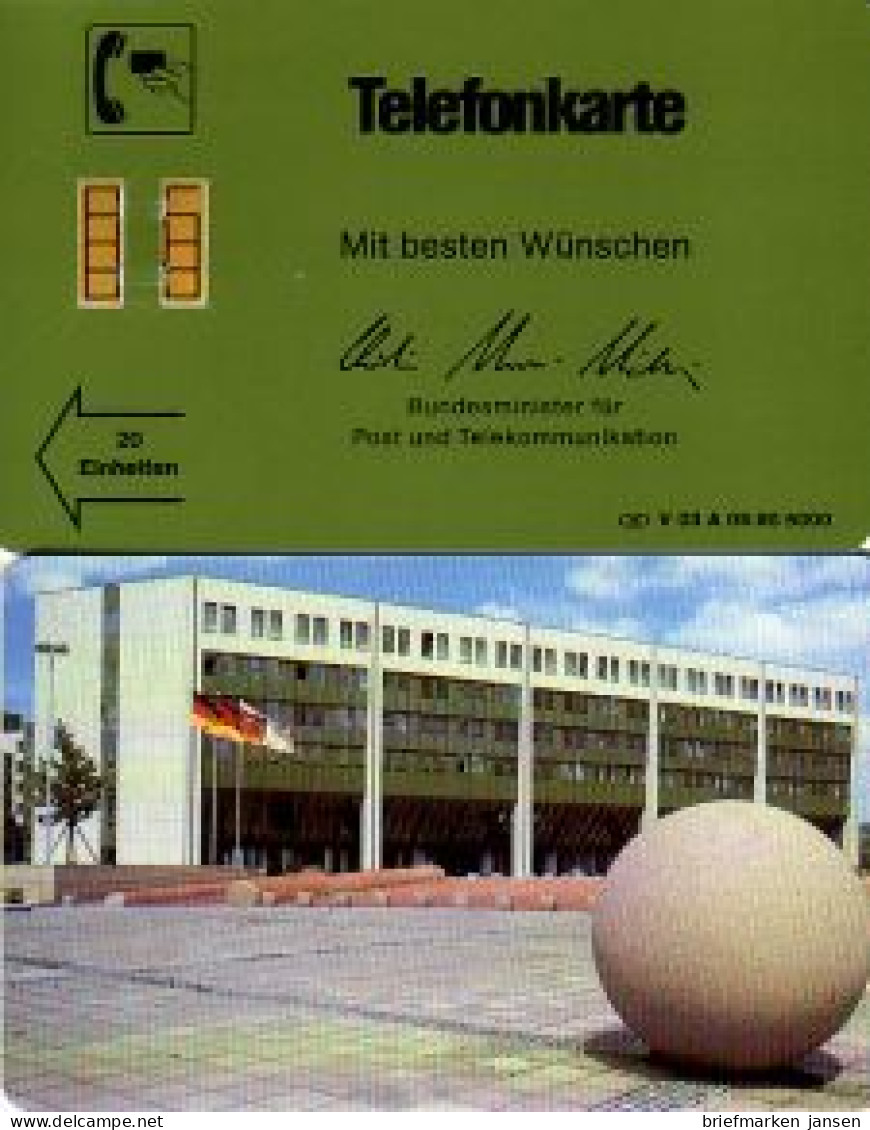 Telefonkarte V 03 A 09.90 Christian Schwarz-Schilling, DD 1009, Aufl.5000 - Sin Clasificación