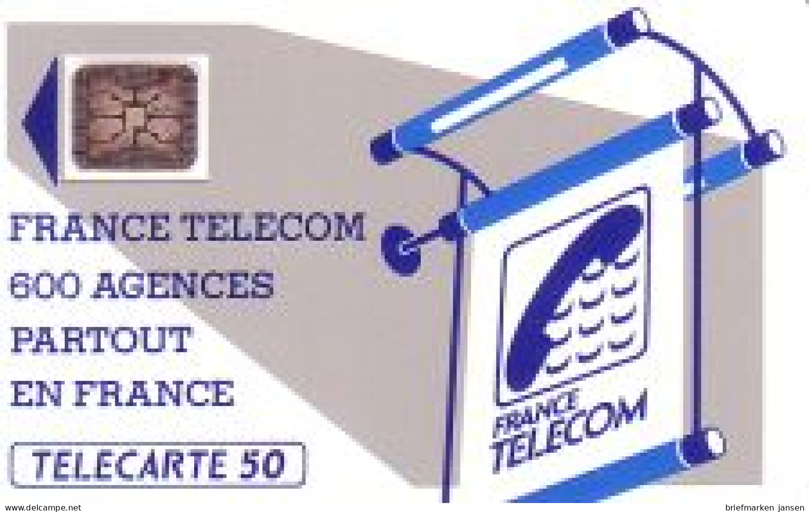 Telefonkarte Frankreich, France Telecom 600 Agences Partout En France, 50 - Sin Clasificación