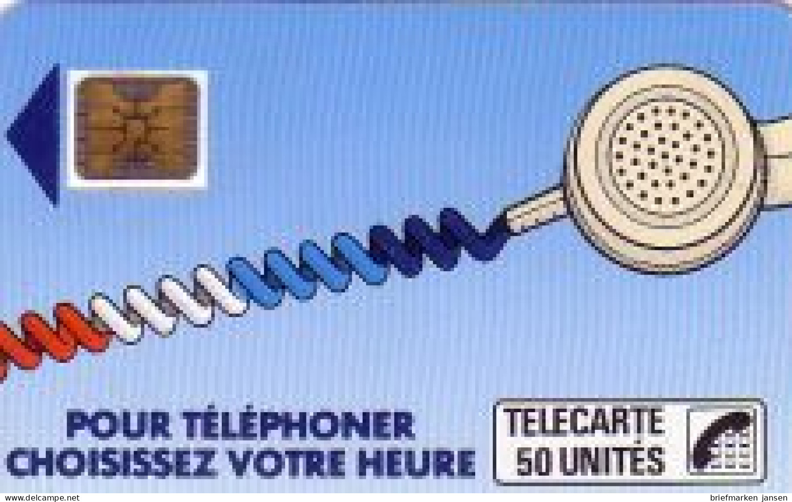 Telefonkarte Frankreich, Pour Téléphoner Choisissez Votre Heure, Blau, 50 - Sin Clasificación