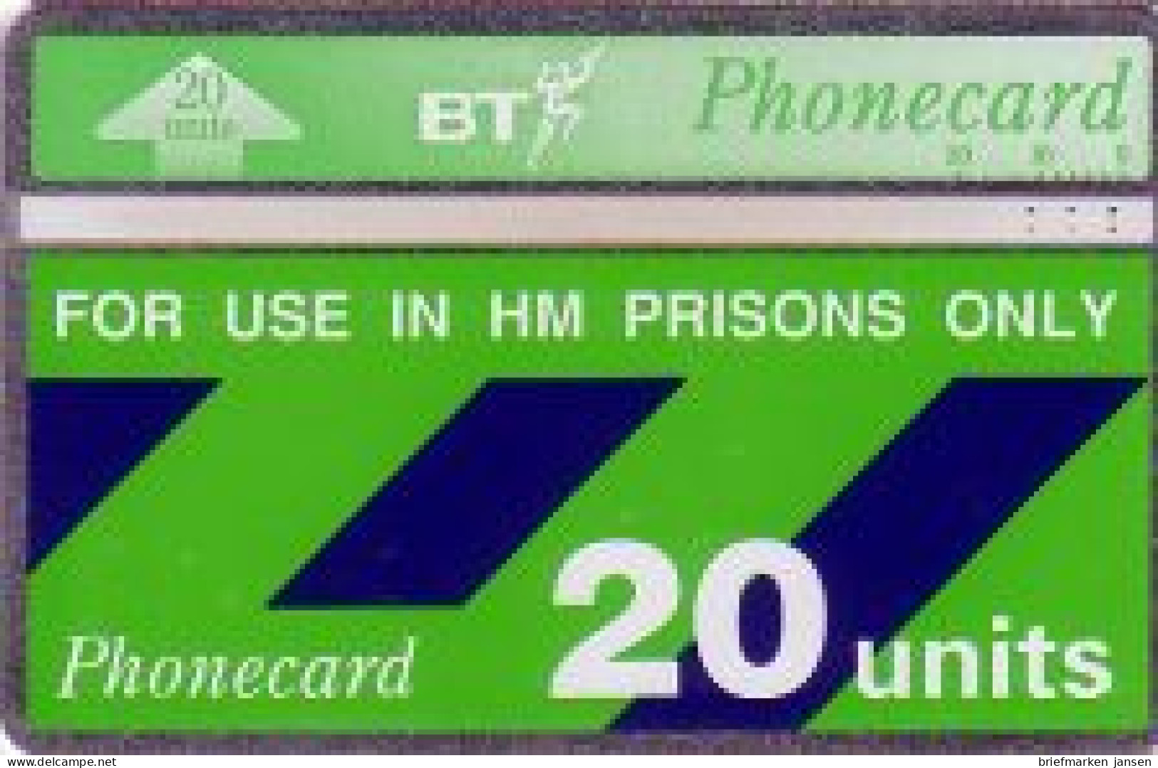 Telefonkarte Großbritannien, For Use In HM Prisons Only, 20 - Sin Clasificación