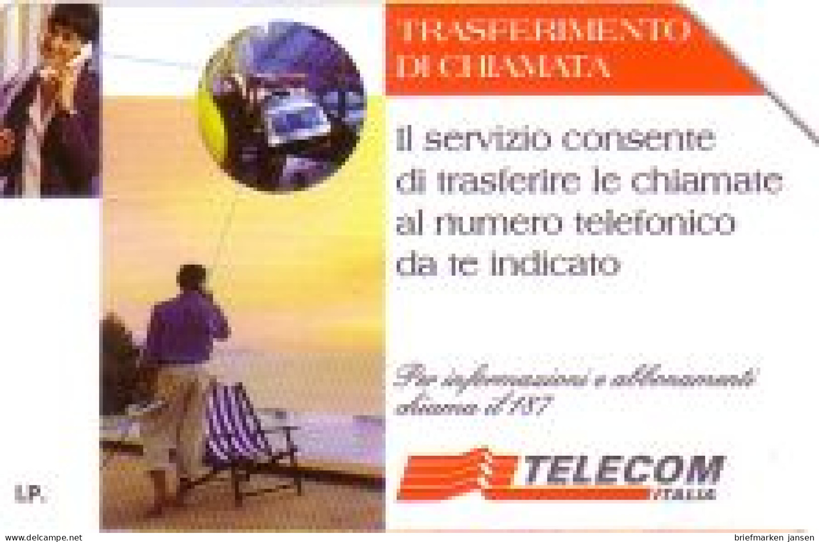 Telefonkarte Italien, Urlauber / Liegestuhl, 10000 - Unclassified