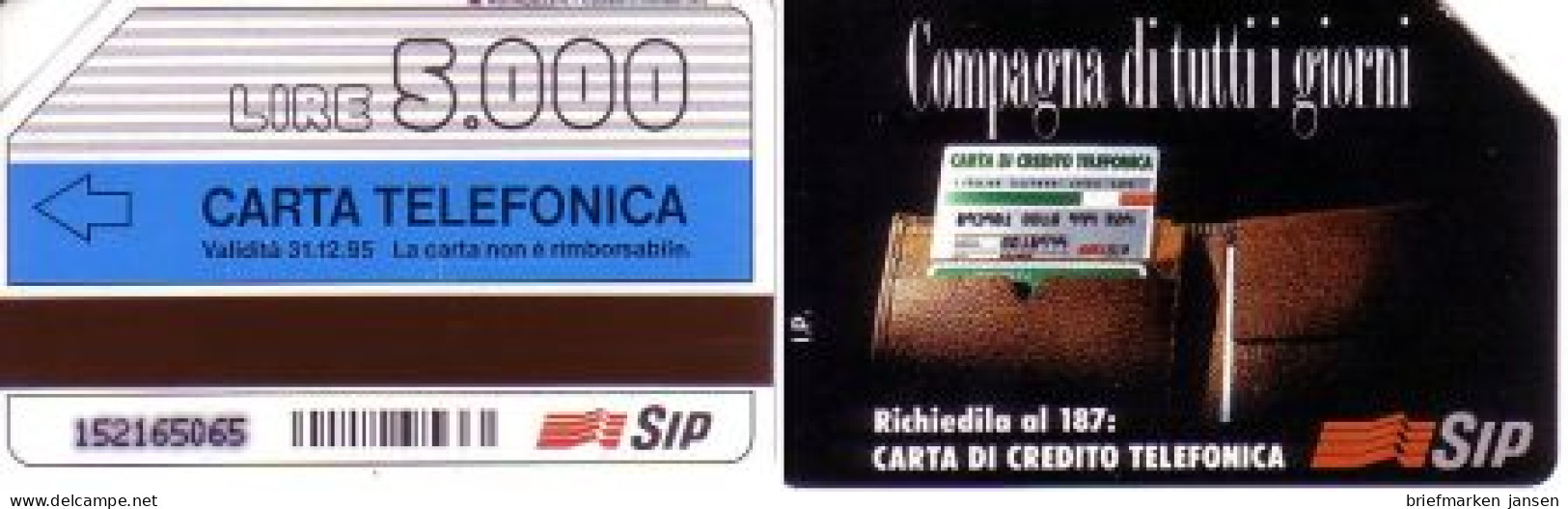 Telefonkarte Italien, Geldbörse (Validità 31.12.95), 5000 - Ohne Zuordnung