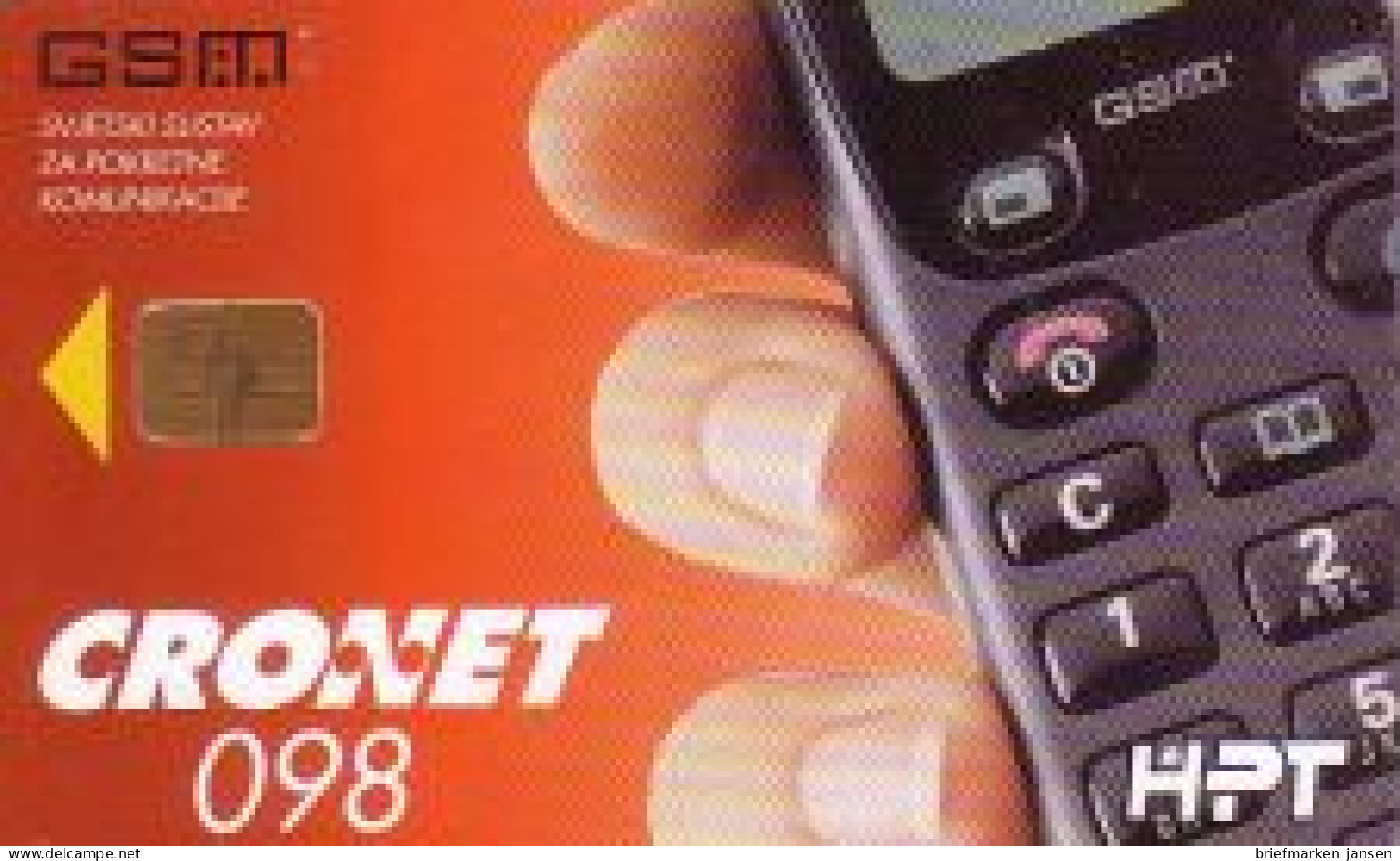 Telefonkarte Kroatien, HPT Cronet 098, 100 - Non Classés