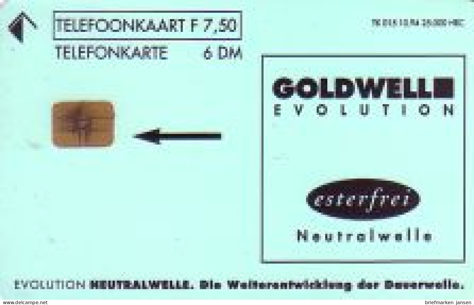 Telefonkarte Niederlande 015, Goldwell, F 7,50 / DM 6 - Non Classificati