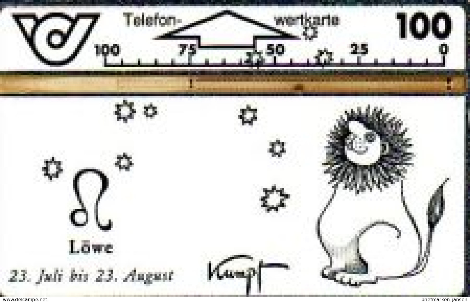 Telefonkarte Österreich, Sternzeichen Löwe, 100 - Non Classés
