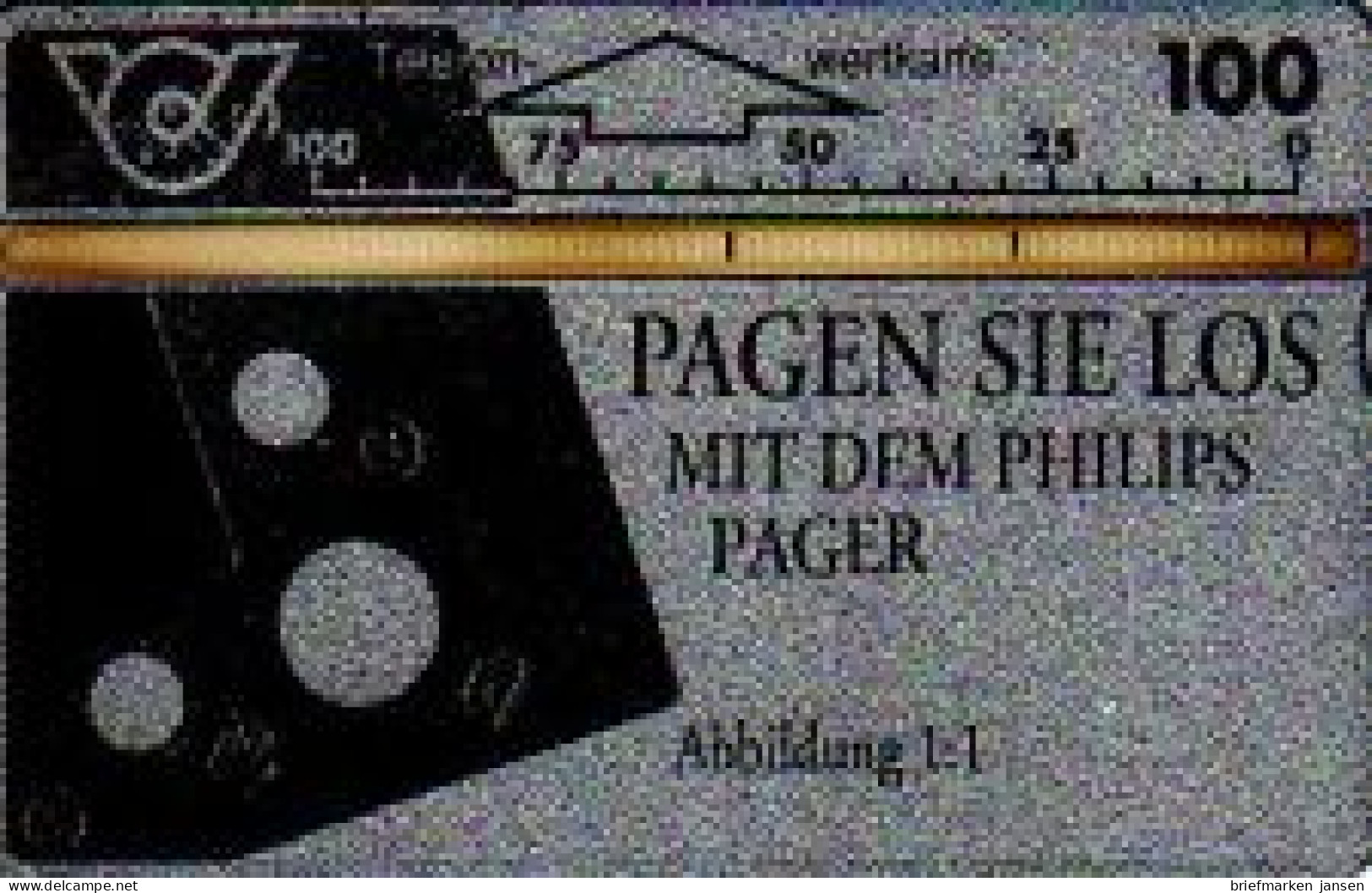 Telefonkarte Österreich, Philips Pager, 100 - Zonder Classificatie