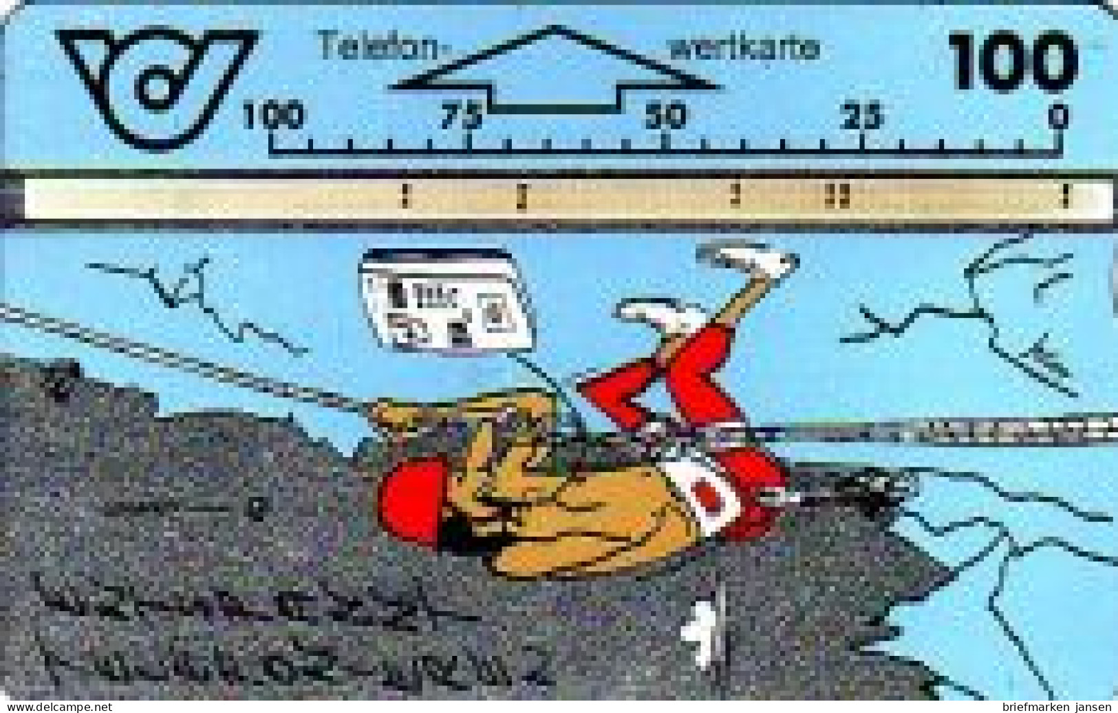 Telefonkarte Österreich, Bergsteiger, Telefonieren Entspannt, Comic, 100 - Non Classificati