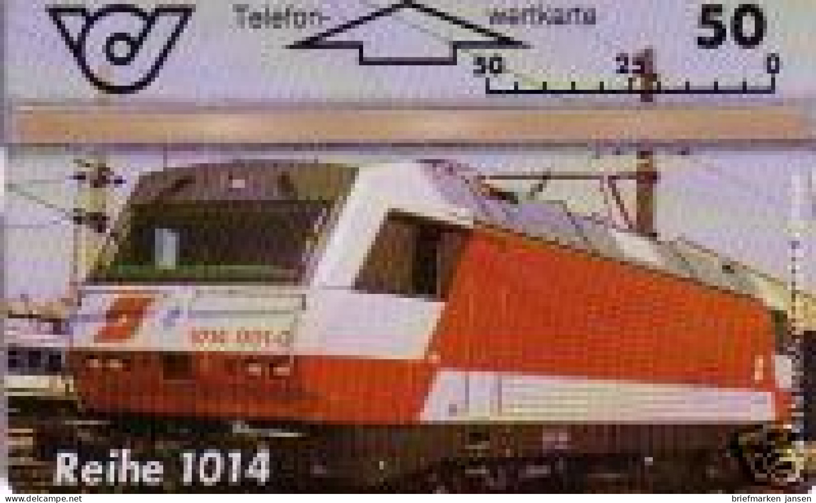 Telefonkarte Österreich, Lokomotiven, Reihe 1014, 50 - Sin Clasificación