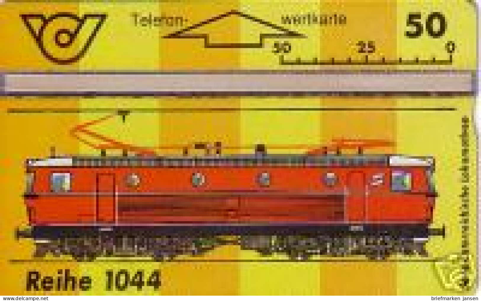 Telefonkarte Österreich, Lokomotiven, E-Lok Reihe 1044, 50 - Ohne Zuordnung