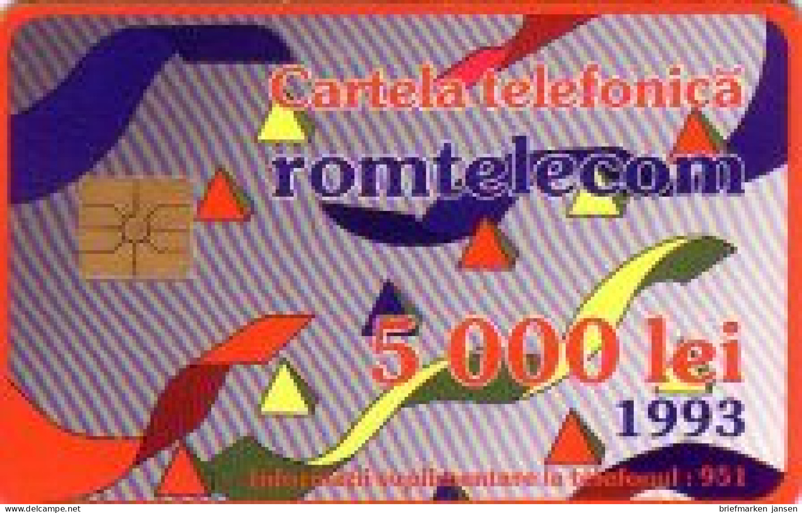 Telefonkarte Rumänien, Grafik, 5000 - Sin Clasificación