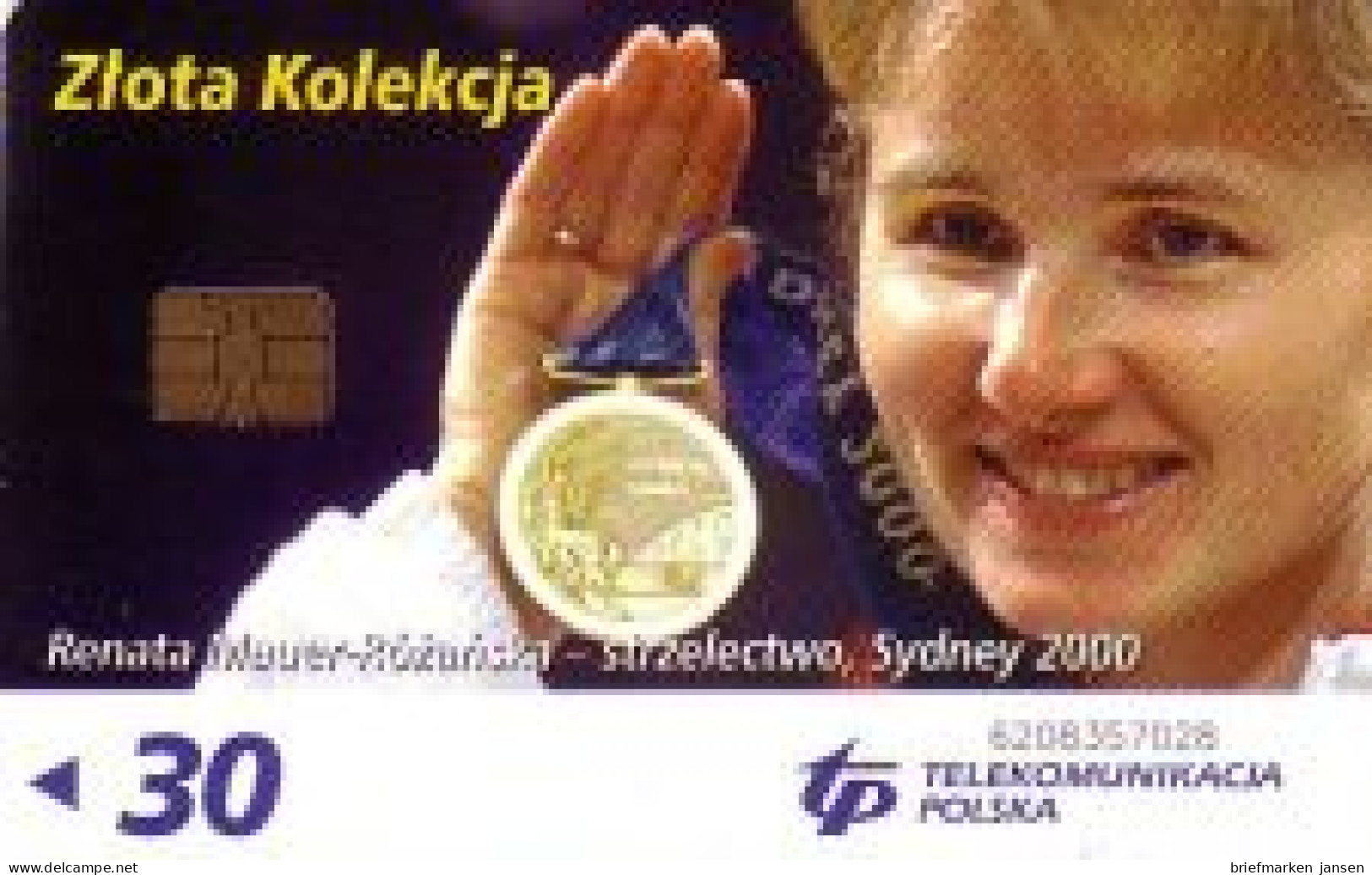 Telefonkarte Polen, Renata Mauer-Rózanska-strzelectwo, Sydney 2000, 30 - Sin Clasificación
