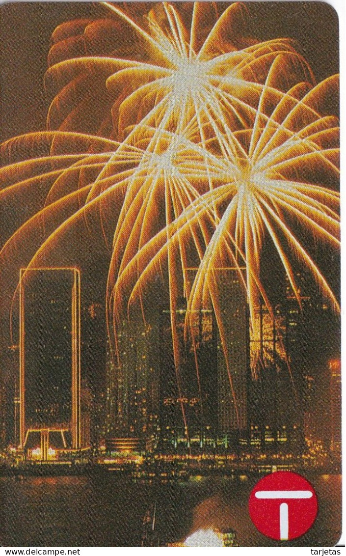 TARJETA DE HONG KONG DE $50 FIREWORK OVER VICTORIA HARBOUR (AUTELCA) - Hong Kong