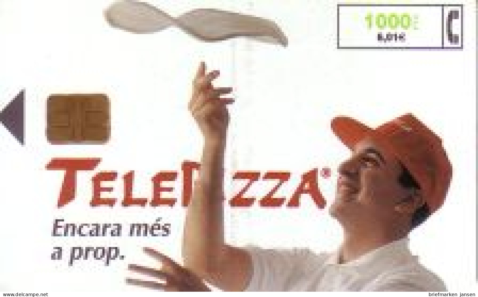 Telefonkarte Spanien, Telepizza, 1000/6,01 - Ohne Zuordnung