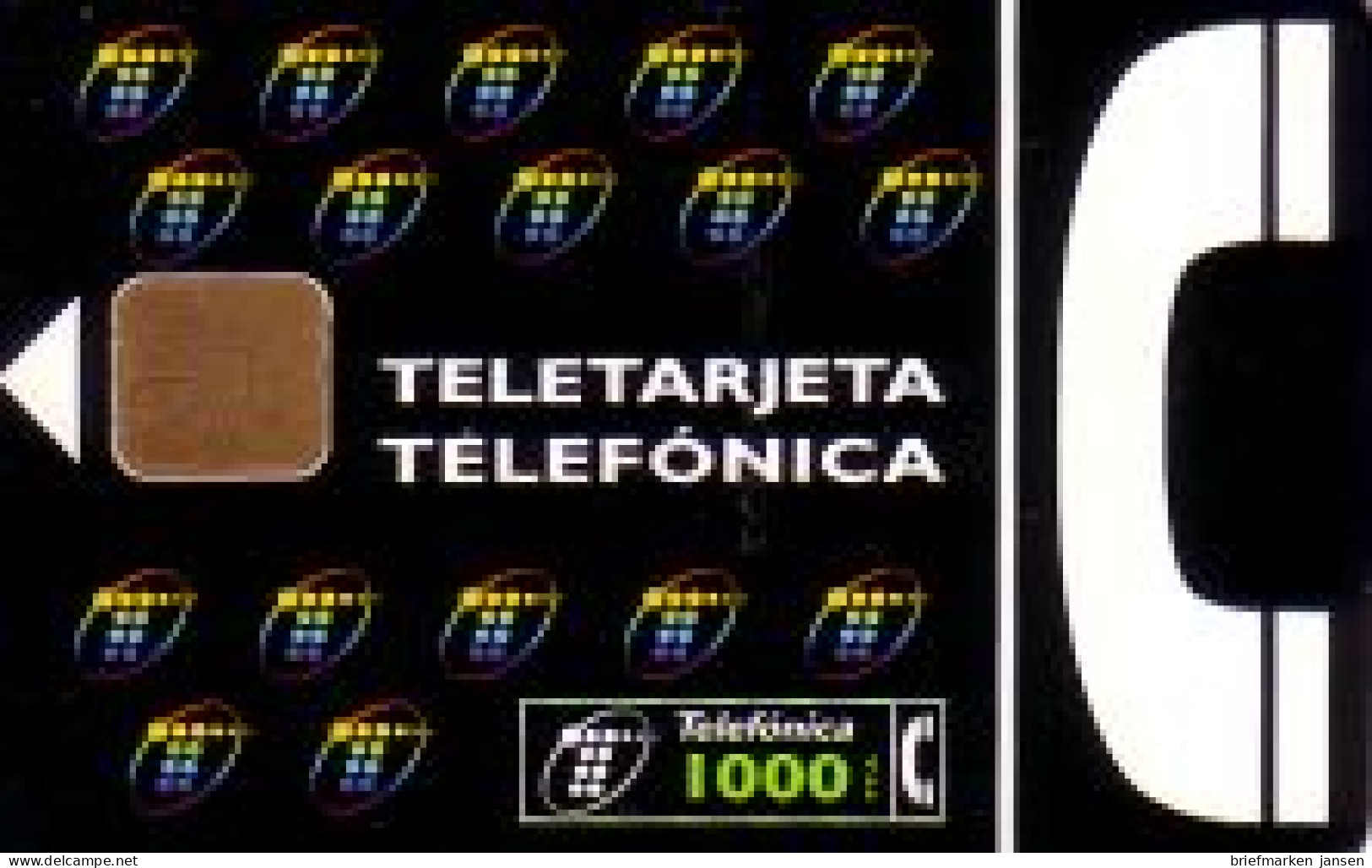 Telefonkarte Spanien, Teletarjeta Telefónica, 1000 - Sin Clasificación