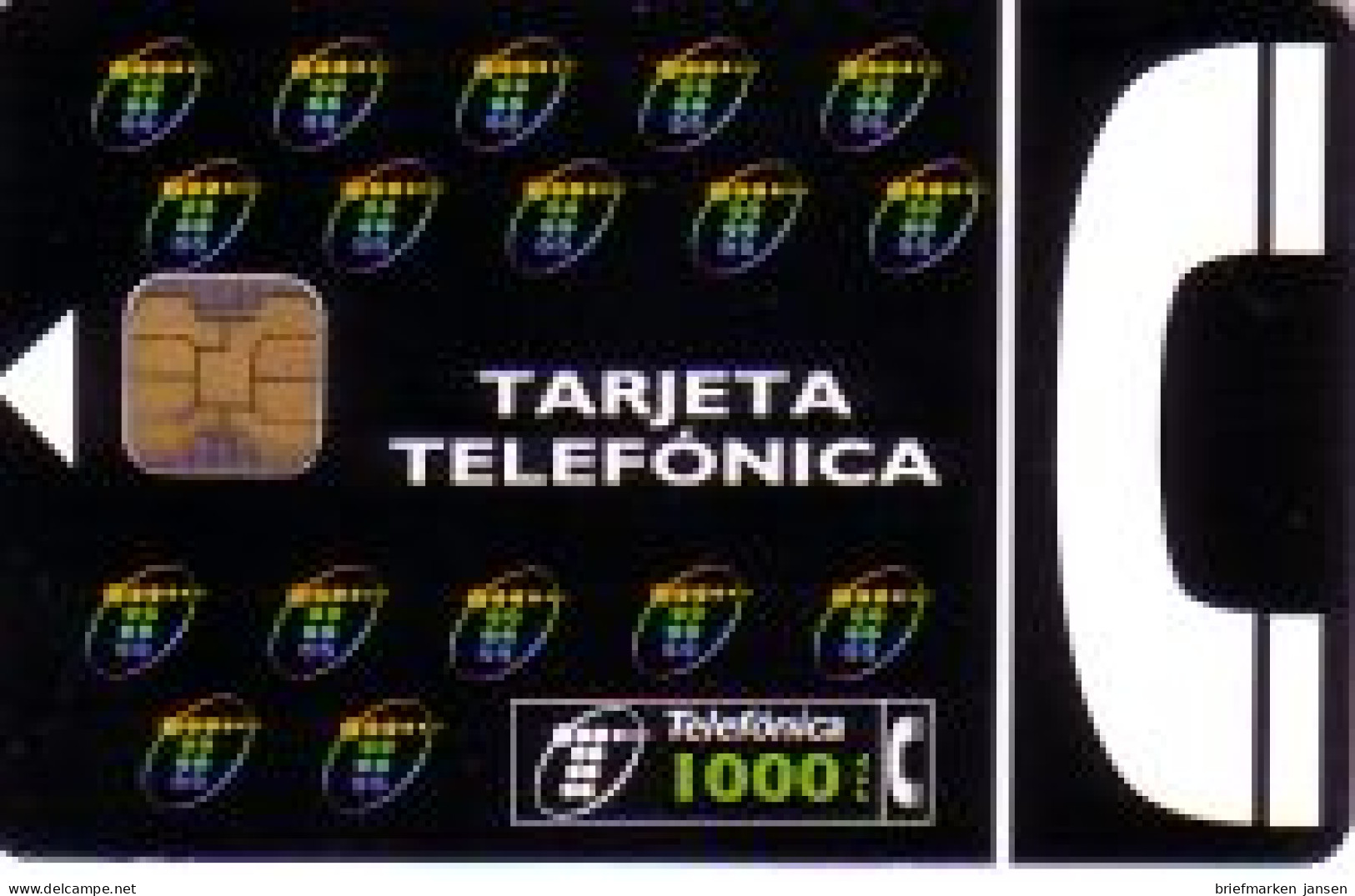 Telefonkarte Spanien, Tarjeta Telefónica, 1000 - Ohne Zuordnung