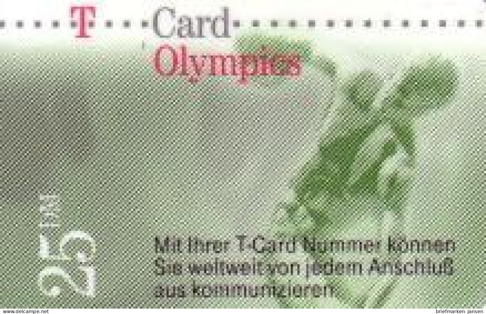 Calling Card, T Card, Olympics - Diskuswerfer, 25 DM - Ohne Zuordnung