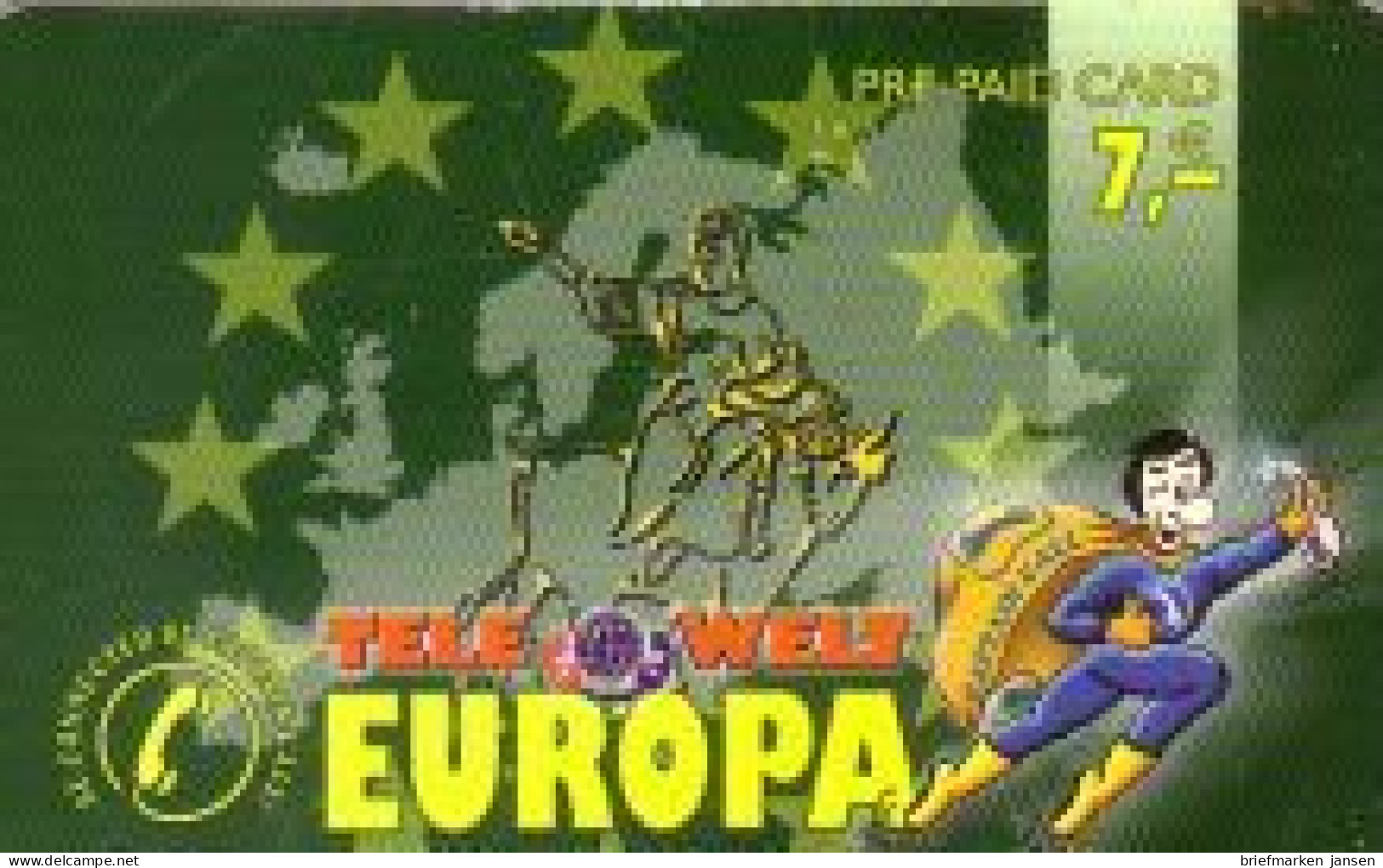 Calling Card, Telewelt Europa, Comic Captain Call, 7 € - Unclassified