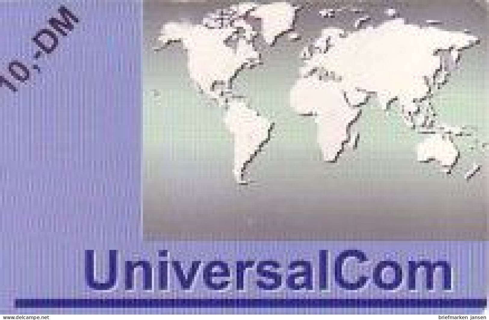 Calling Card, Universal Com, Landkarte, 10 DM - Unclassified