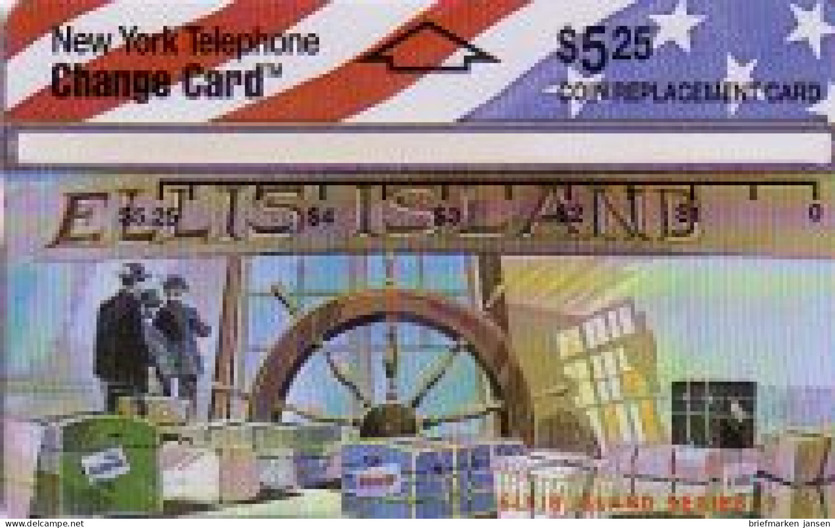 Telefonkarte USA, Steuerrad Von Einwanderer Schiff, Ellis Island, NYNEX $ 5,25 - Non Classificati