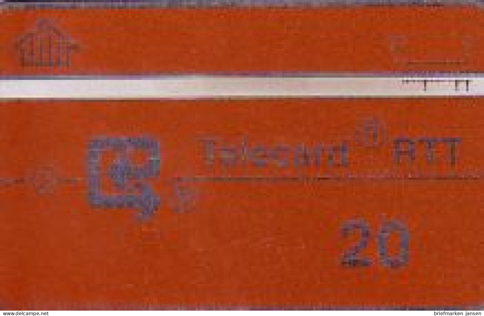 Telefonkarte Unbekanntes Land, RTT, Karte Orange, 20 - Sin Clasificación
