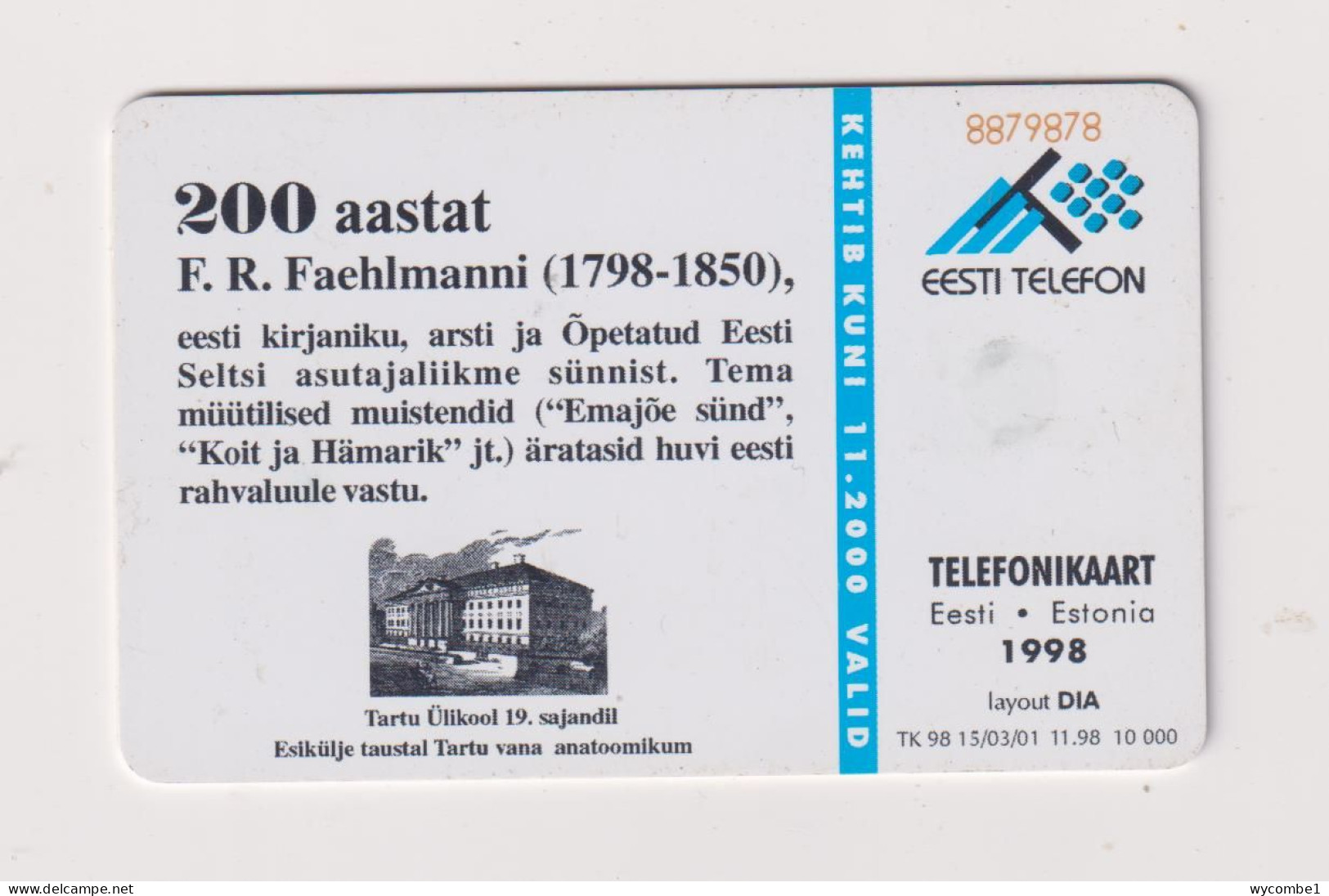 ESTONIA - Faehlmanni Chip Phonecard - Estonia