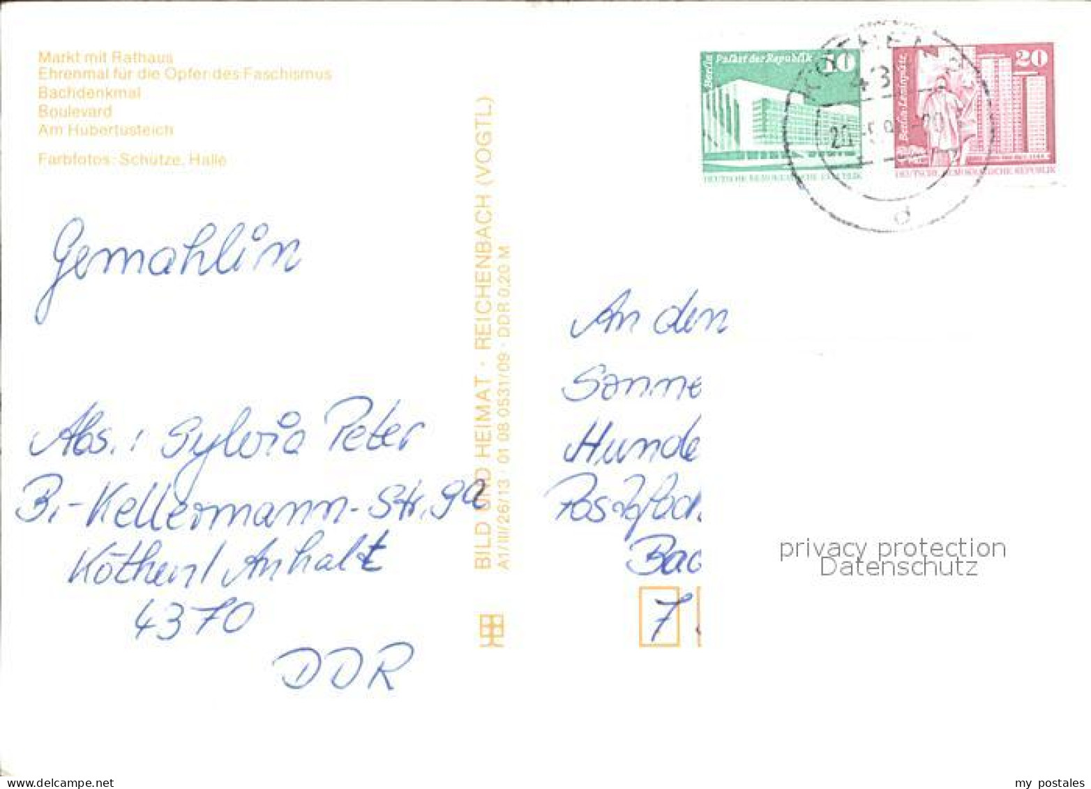 72416178 Koethen Anhalt Hubertusteich Ehrenmal Opfer Des Faschismus Bachdenkmal  - Köthen (Anhalt)