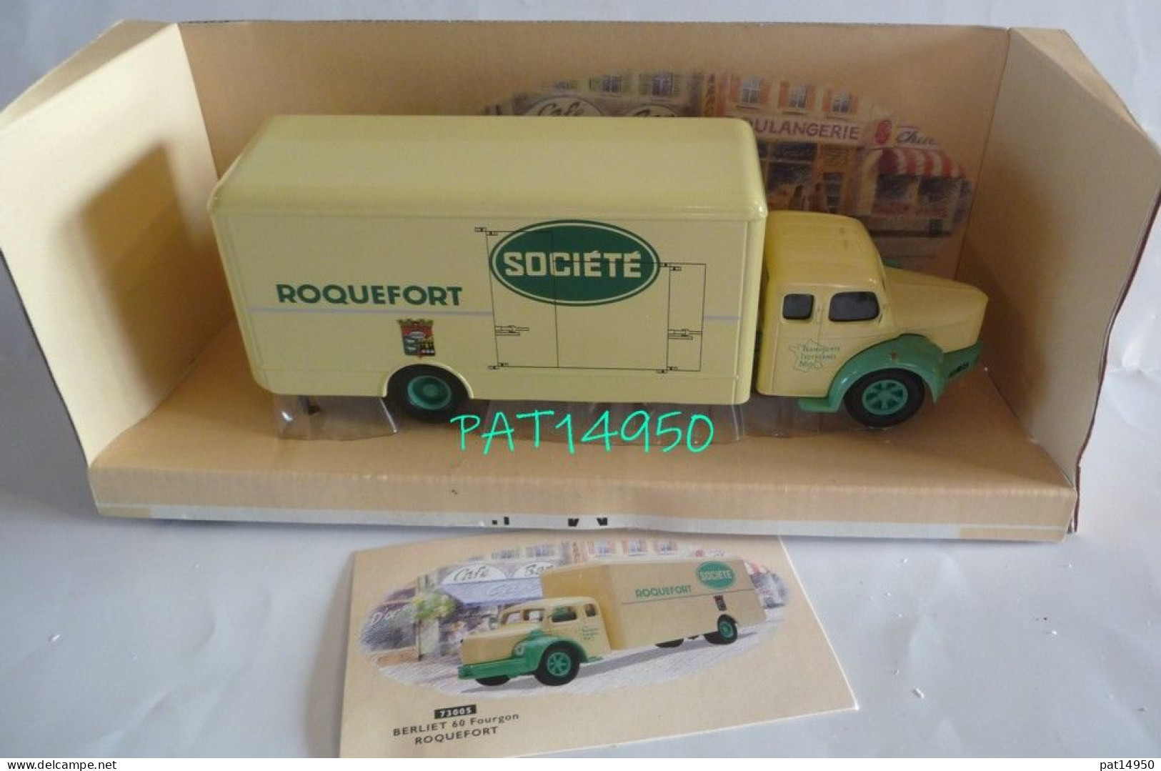 PAT14950 CAMION BERLIET 60 FOURGON ROQUEFORT SOCIETE CORGI HERITAGE 1/50 - LKW, Busse, Baufahrzeuge