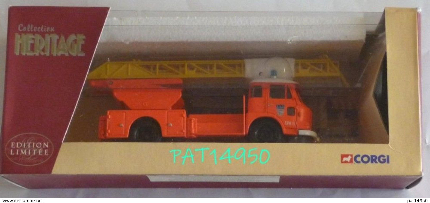 PAT14950 CAMION SAVIEM JL  GRANDE ECHELLE POMPIERS De MEAUX  -  CORGI HERITAGE 1/50 - Vrachtwagens, Bus En Werken