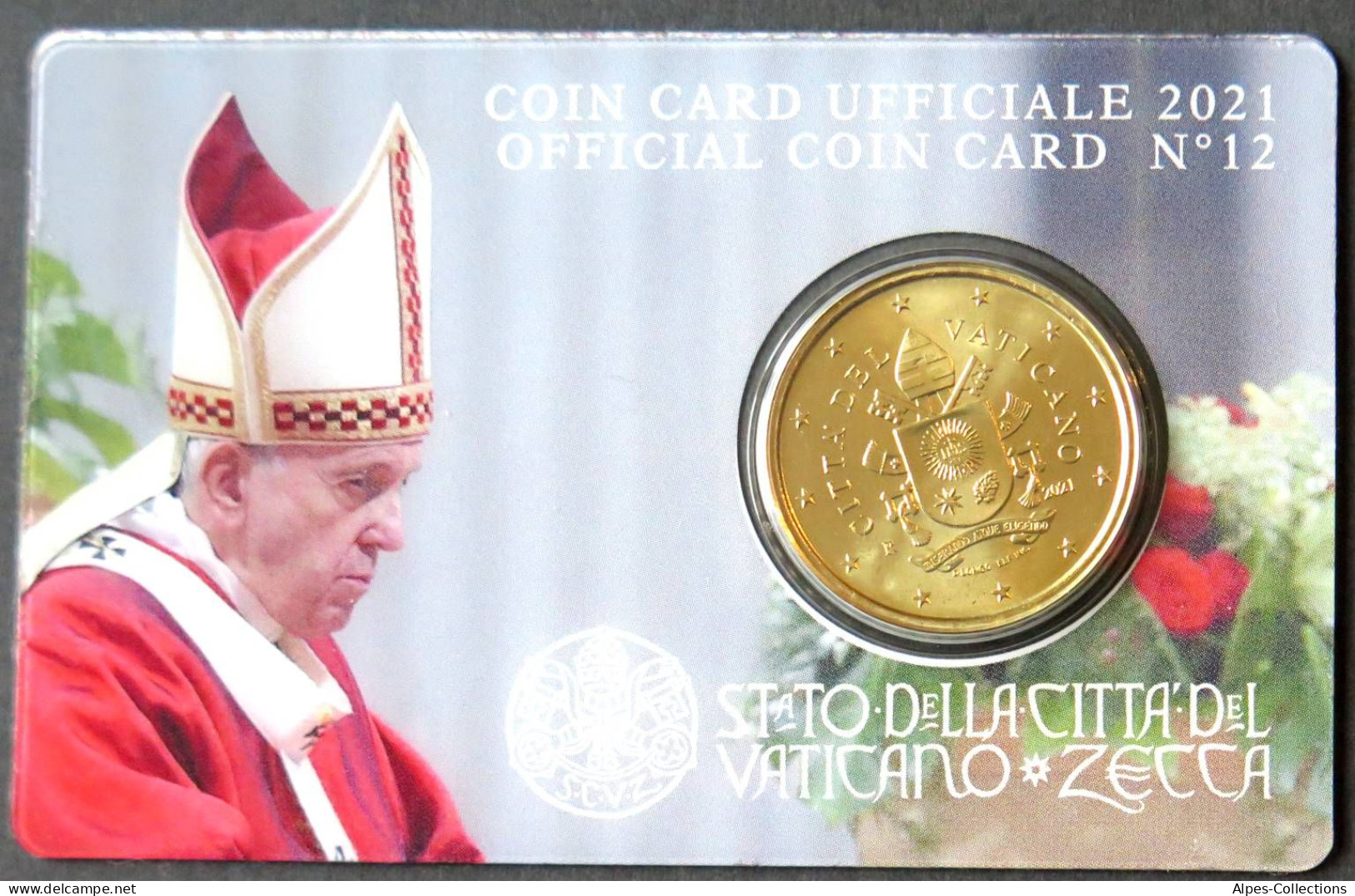 VA05021.1 - COIN CARD N°12 VATICAN - 2021 - 50 Cents - Vaticaanstad