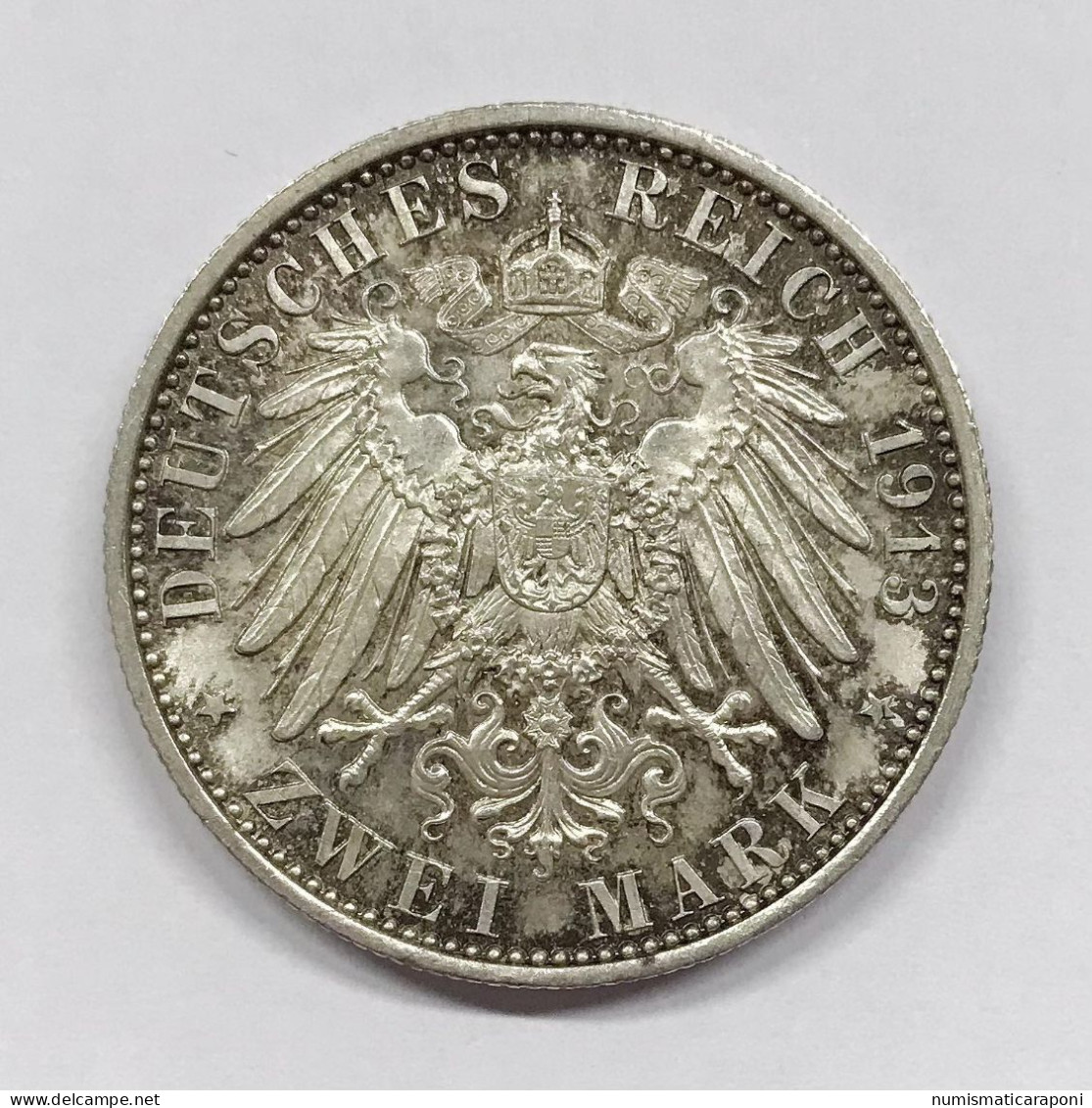 Germania Germany Guglielmo II Prussia 2 Marchi 1913 A  Ag Silver Km#533  E.1400 - Taler Et Doppeltaler