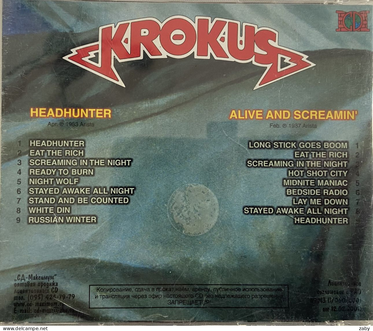 CD De Krokus / Headhunter + Alive And Screamin' - Hard Rock En Metal