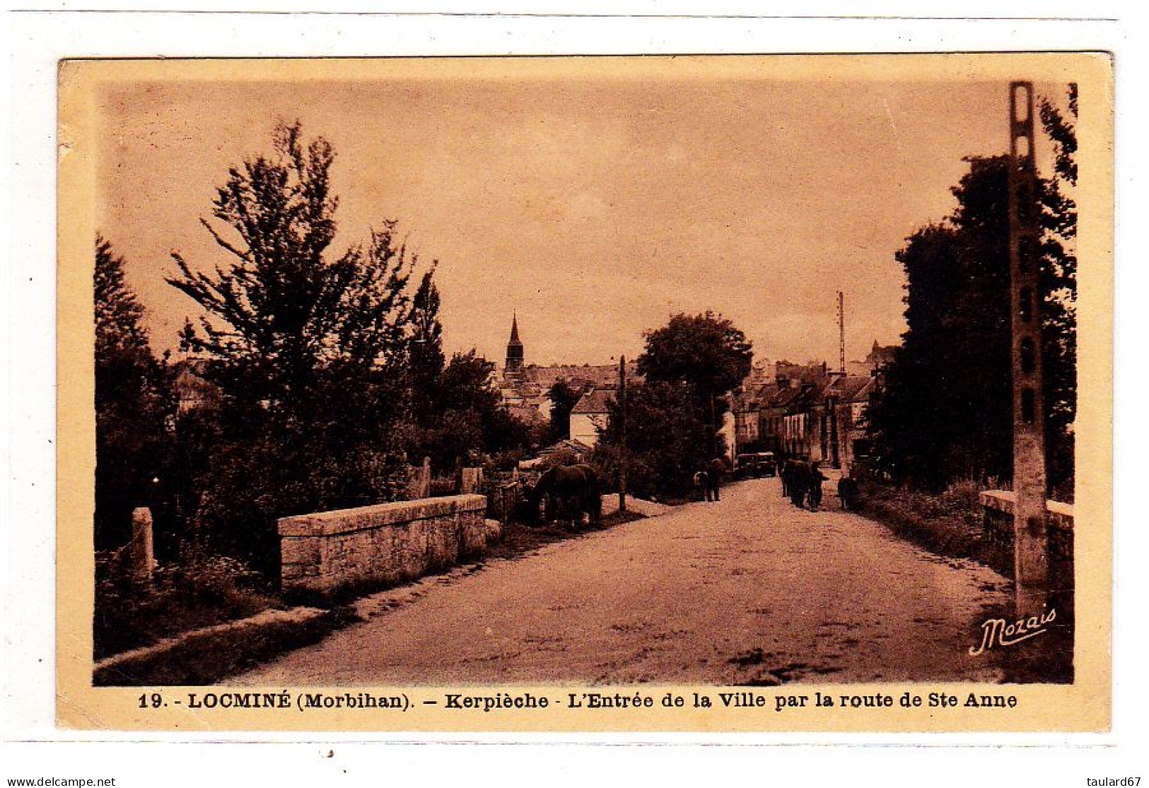 Locminé Kerpièche L'entrée De La Ville Par La Route De Ste Anne - Locmine