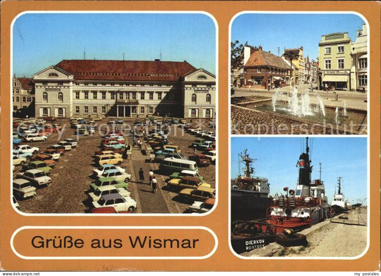 72415478 Wismar Mecklenburg Marktplatz Rathaus Kraemerstrasse Schlepper Kai Wism - Wismar