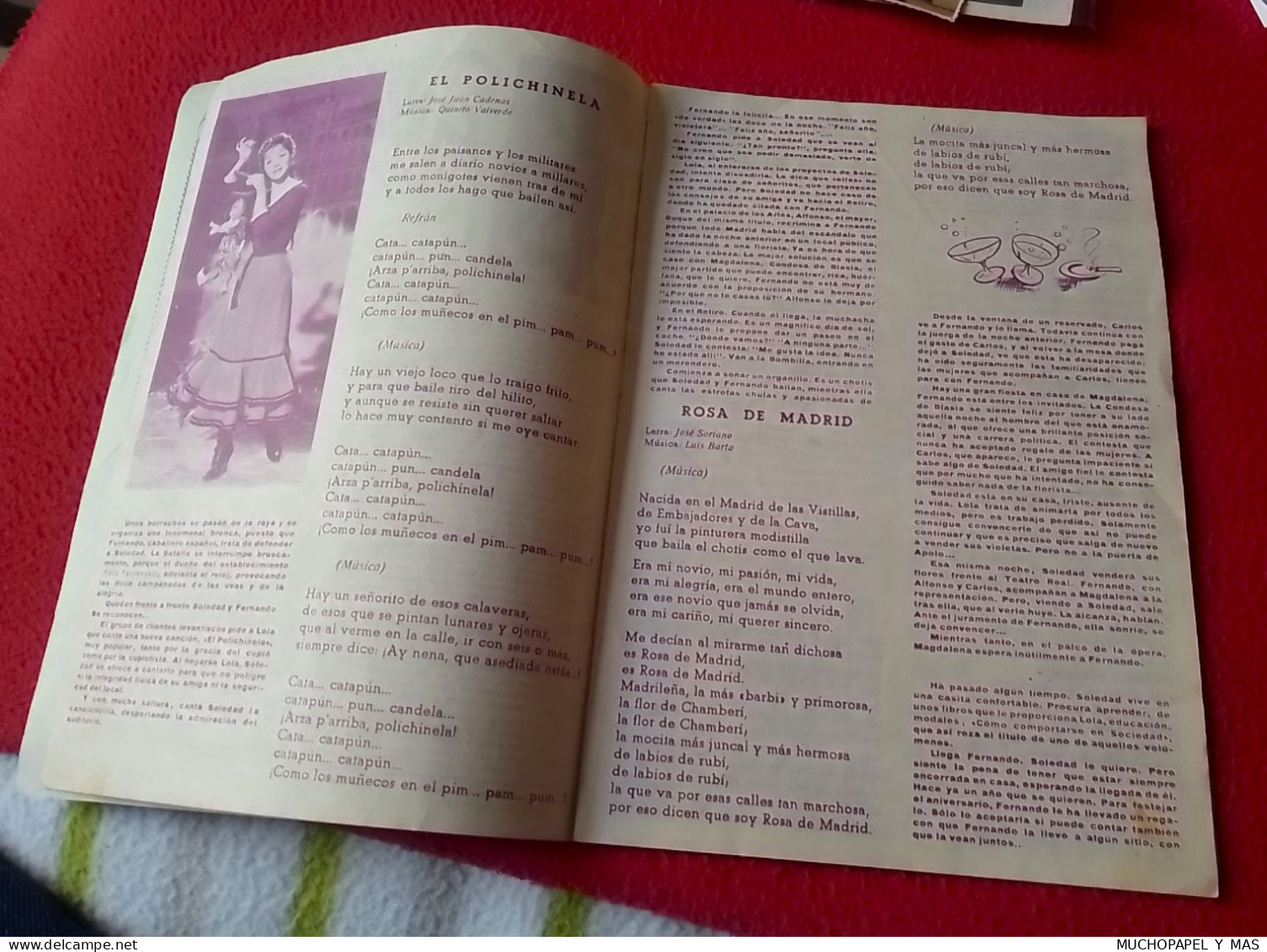 ANTIGUA REVISTA O SIMIL LA VIOLETERA ARGUMENTO CANCIONERO SARA SARITA MONTIEL ACTRIZ..CINE CANCIONES..ACTRESS..SPAIN... - [4] Themes