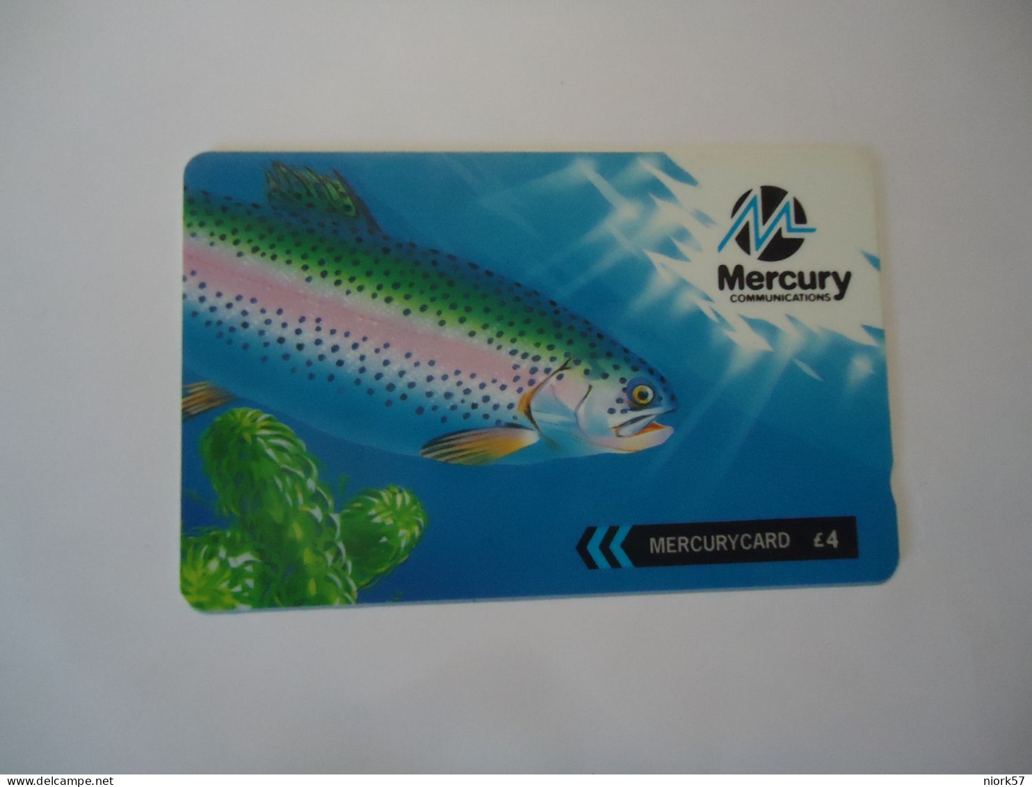 UNITED KINGDOM USED CARDS MERCURYCARD  FISH FISHES - Poissons