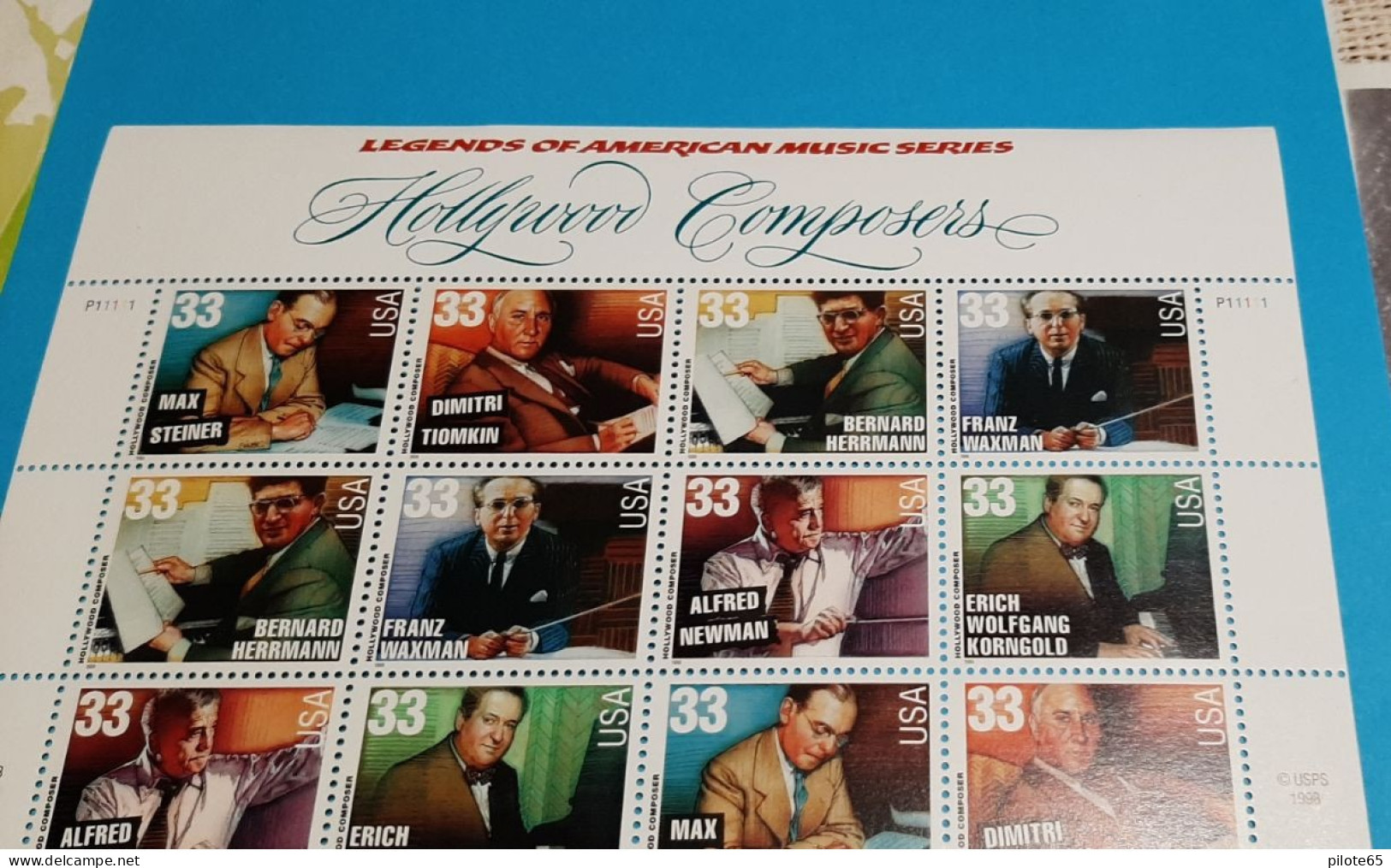 USA 1999 / LEGENDS OF AMERICAN MUSIC SERIES / HOLLYWOOD COMPOSERS / BLOC 20 TP / NEUF FDC - Blocks & Sheetlets